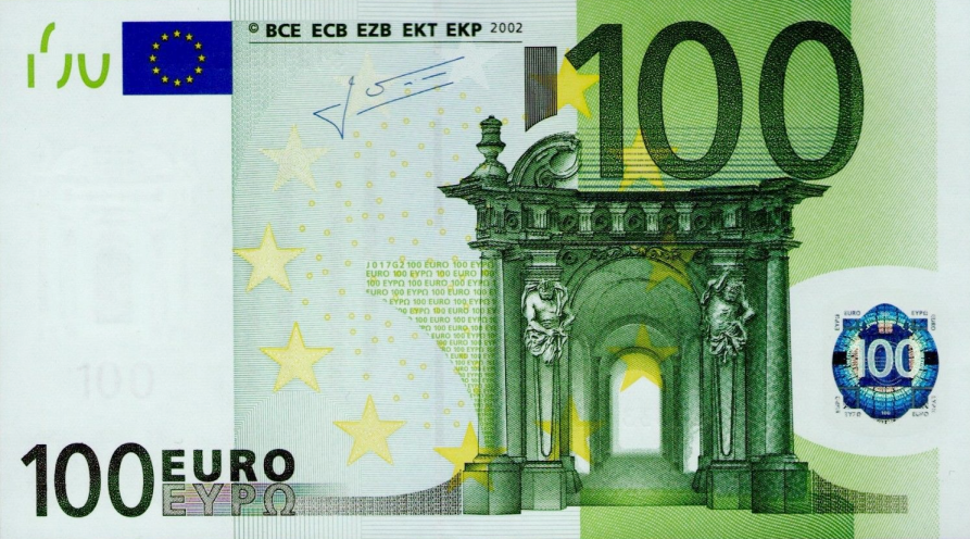 P12S European Union 100 Euro Year 2002 (Trichet)